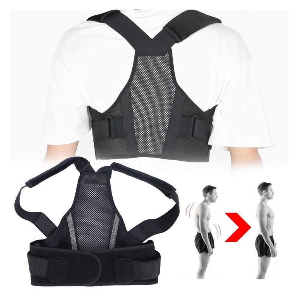 5 Sizes Posture Corrector Adjustable Shoulder Back Straightener Breathable Back Support Brace Student Shoulder Correction Belt (Size : Small)