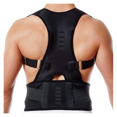 Adjustable Back Posture Corrector Spine Support Brace Back Shoulder Support Belt Posture Correction Belt Corrective Men Women (Color : Black, Size : Small)