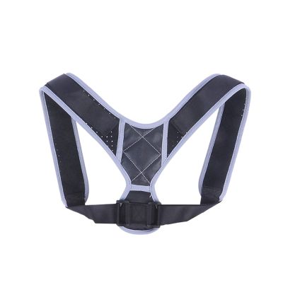 Adjustable Back Posture Corrector Clavicle Spine Back Shoulder Lumbar Brace Support Belt Humpback Correction Women and Men (Color : Gray, Size : X-Large)