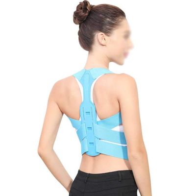 Brace Support Belt Adjustable Back Posture Corrector Clavicle Spine Back Shoulder Lumbar Posture Correction Corset for Posture (Color : Blue, Size : Small-S)