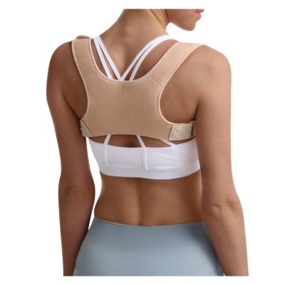 Adjustable Adult Corset Back Posture Corrector Therapy Shoulder Lumbar Brace Spine Support Belt Posture Correction for Men Women (Color : Beige Normal, Size : Medium)
