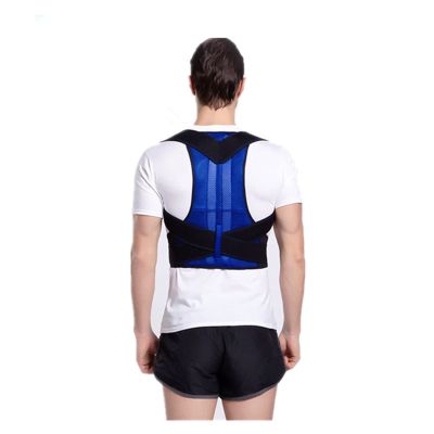 Adjustable Back Posture Corrector Posture Corrector Back Support Belt Orthopedic Posture Corset Therapy Belt (Color : Blue, Size : XX-Large)
