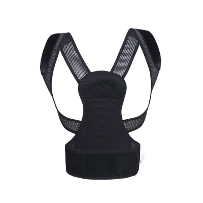 Adjustable Back Posture Corrector Shoulder Lumbar Spine Brace Support Belt Health Care for for Men Women Adult Students (Color : Black, Size : Large)