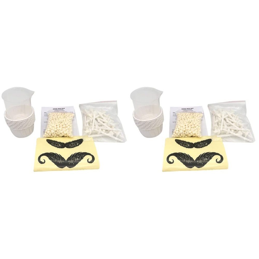 FRCOLOR 2pcs Nose Hair Wax Set Solid Wax Beans Paper Cups and Measuring Cups for Professional Nose Hair Removal