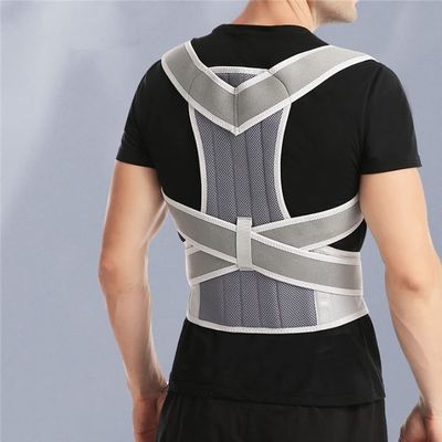Posture Corrector Brace Shoulder Slouching Corrective Back Support Braces&support Belt for Men Women (Color : Silver, Size : XXL code)