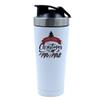 Getagift 500ml Aluminium Shaker Bottle for Supplement Shakes - Easy Clean, Durable Cup Our First Christmas as Mr and Mrs Secret Santa, Xmas Couple. (White) view 1