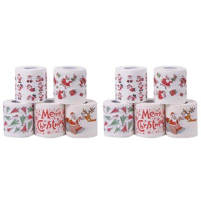 5 Styles Santa Tissue Paper Napkins Christmas Decorations Office Bedroom 10 Rolls