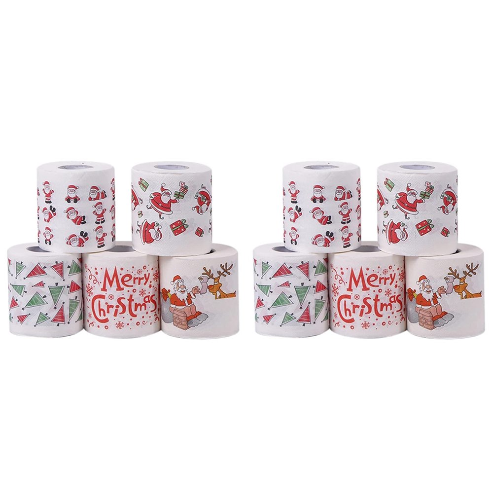 5 Styles Santa Tissue Paper Napkins Christmas Decorations Office Bedroom 10 Rolls