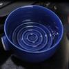 Ceramic Men's Shaving Mug Bowl Cup Thread Bottom Wide Mouth for Shave Brush and Shaving Soap Dark Blue view 4