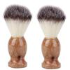 2Pcs Hair Men's Shaving Brush Men Facial Beard Cleaning Appliance Shave Tool Brush with Wood Handle for Men view 1