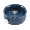 Ceramic Men's Shaving Mug Bowl Cup Thread Bottom Wide Mouth for Shave Brush and Shaving Soap Dark Blue view 1