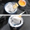 Ceramic Men's Shaving Mug Bowl Cup Thread Bottom Wide Mouth for Shave Brush and Shaving Soap Dark Blue view 2