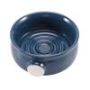 Ceramic Men's Shaving Mug Bowl Cup Thread Bottom Wide Mouth for Shave Brush and Shaving Soap Dark Blue view 3