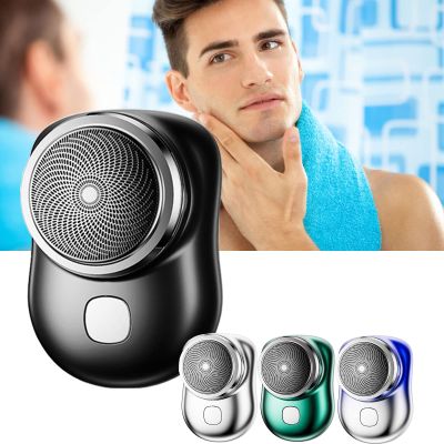 Mini-Shave Portable Electric Shaver, Electric Razor for Men, Pocket Size Mini Shaver, Type-c Rechargeable/Travel Essentials 6.54.5cm (Black)