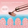Massager Gold Beauty Bar Face Massager Electric Vibrating Rose Quartz 3D Roller Face Lifting Body Facial Gua Sha Jade Roller Health and relaxation (Color : WITHOUT BOX) view 4