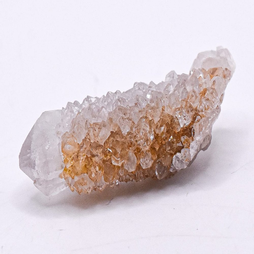 HQRP 43mm 47.5ct Clear Orange Citrine Cactus Skeletal Quartz Point Cluster Natural Sparkling Gemstone Crystal Mineral Rough Druzy Specimen - Africa