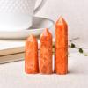 1pc Natural Crystal Stone Quartz Tower Orange Wand Ornament Home Decor Stone,Sunstone,50-60mm view 2