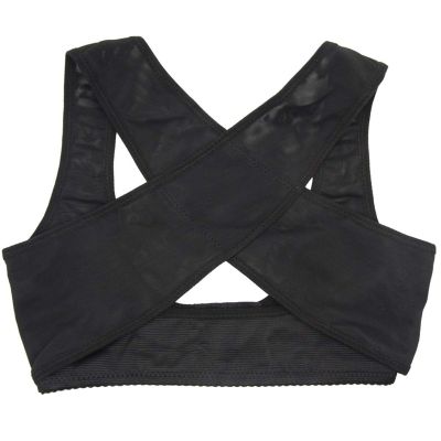 1PC Women Chest Posture Corrector Support Belt Body Shaper Corset Shoulder Brace for Health Care S/M/L/XL/XXL (Color : Black, Size : Medium)