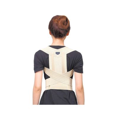 Posture corrector Ergonomic Design Comfortable Fabrics Spring Keel Back Correction Belt (Color) (Size : L)
