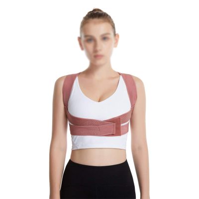 Posture Corrector Lumbar Shoulder Posture Correction Back Support Brace for Men Women And Kids Improve Bad Posture,Pink,L