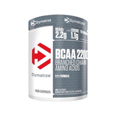 Dymatize BCAA 2200 Caps 400er - Essential Amino acids  leucine, isoleucine, valine