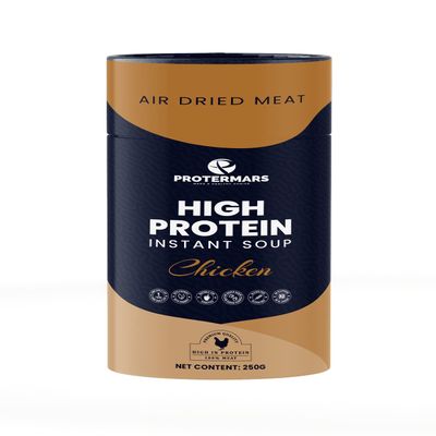 Protermars Dry Chicken Soup | Instant Soup | Keto Soup | High Protein | Gluten Free | Low Carb | Natural Ingredients | 12 Servings