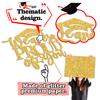We Are So Proud of You Cake Topper, You Did It/Congrats Grad, Class of 2023 Graduation Party Decoration Gold Glitter view 2