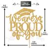 We Are So Proud of You Cake Topper, You Did It/Congrats Grad, Class of 2023 Graduation Party Decoration Gold Glitter view 3