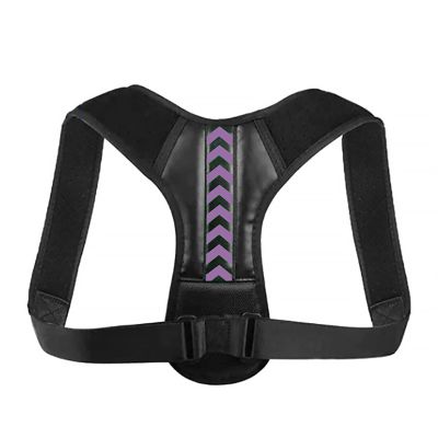 Back Corrector Medical Adjustable Clavicle Posture Corrector Men Woemen Upper Back Brace Shoulder Lumbar Support Belt Corset Posture Correction Health and Relaxation (Color : Purple, Size : L)
