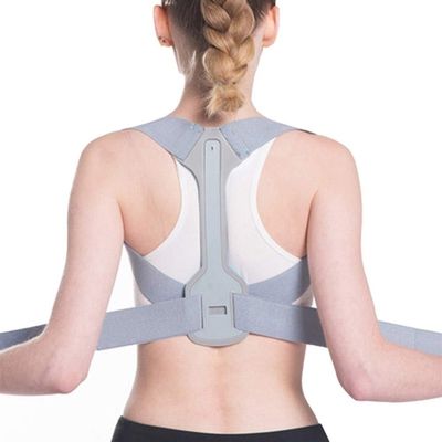 Posture Back Corrector Clavicle Spine Back Shoulder Support Belt Back Pain Relief Posture Correction Prevents Slouching Unisex (Color : Violet, Size : Large)