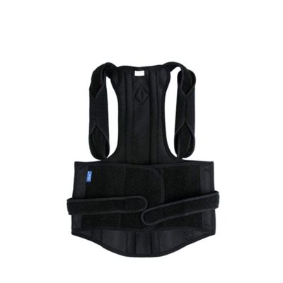 1Pcs Posture Corrector Back Braces Shoulder Waist Lumbar Support Belt Humpback Prevent Body Straighten Slouch Compression Pain (Color : Black, Size : Large)