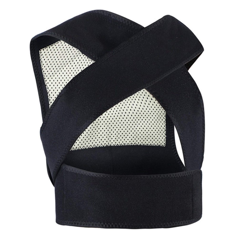 1Pcs Tourmaline Self-Heating Brace Support Belt Shoulder Lumbar Posture Correction Back Spine Back Posture Corrector Pain Relief (Size : X-Large)