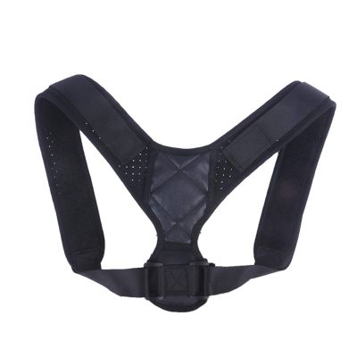 Adjustable Back Posture Corrector Clavicle Spine Back Shoulder Lumbar Brace Support Belt Humpback Correction Women and Men (Color : Black, Size : Medium)