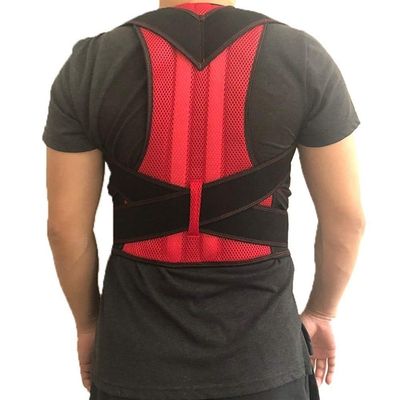 Posture Corrector for Men and Women Back Posture Brace Clavicle Support Stop Slouching and Hunching Adjustable Back Trainer (Color : Red, Size : XXX-Large)