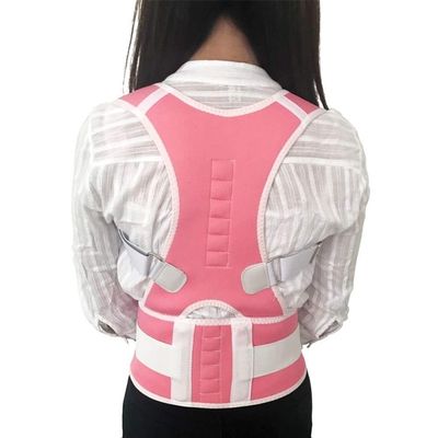 Magnetic Posture Corrector for Women Men Orthopedic Corset Back Support Belt Pain Back Brace Support Belt Magnets Therapy (Color : Pink, Size : Medium)