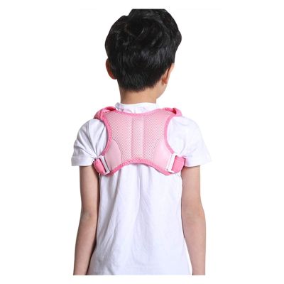 Adjustable Children Posture Corrector Back Support Belt Kids Orthopedic Corset for Kids Spine Back Lumbar Shoulder Braces (Color : Pink, Size : Large)