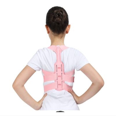 Children Posture Corrector Adjustable Back Support Belt Kids Orthopedic Corset for Kids Spine Back Lumbar Shoulder Braces Health (Color : Pink, Size : Small)