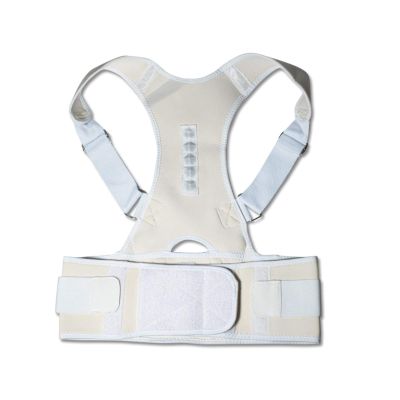 Male Female Adjustable Magnetic Posture Corrector Corset Back Brace Back Belt Lumbar Support Straight Corrector S-4XL (Color : White, Size : XX-Large)