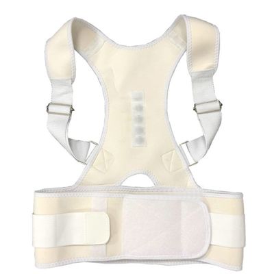 2022 New Posture Corrector Back Posture Brace Clavicle Support Stop Slouching and Hunching Adjustable Back Trainer Unisex (Color : White, Size : S)