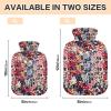 Hot Water Bottles 2L Abstract Multicolor Shape Flowers Textile Water Heating Pad Relief from Headaches Back Pain Menstrual Cramps view 2