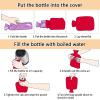Hot Water Bottles 2L Abstract Multicolor Shape Flowers Textile Water Heating Pad Relief from Headaches Back Pain Menstrual Cramps view 4