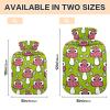 Hot Water Bottles 2L Cartoon Autumn Amanita Mushrooms Sage Green Water Heating Pad Relief from Headaches Back Pain Menstrual Cramps view 2
