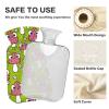 Hot Water Bottles 2L Cartoon Autumn Amanita Mushrooms Sage Green Water Heating Pad Relief from Headaches Back Pain Menstrual Cramps view 3