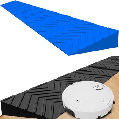 2 Inch Threshold Ramps for Doorways, Indoor Kerb Ramp Easy Portable Door Step Accessible Channel for Doorway Walker Elderly Stairs Wheelchair Cleaning Robot ( Color : Blue , Size : 100*10*4.5CM )
