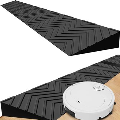 2 Inch Threshold Ramps for Doorways, Indoor Kerb Ramp Easy Portable Door Step Accessible Channel for Doorway Walker Elderly Stairs Wheelchair Cleaning Robot ( Color : Black , Size : 100*12*5CM )