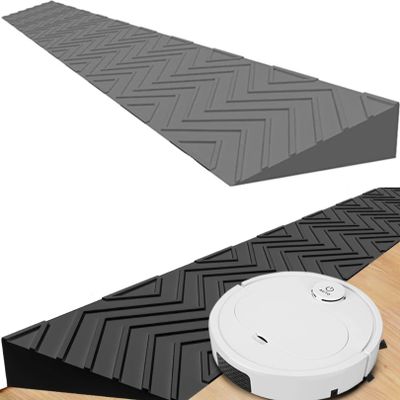 2 Inch Threshold Ramps for Doorways, Indoor Kerb Ramp Easy Portable Door Step Accessible Channel for Doorway Walker Elderly Stairs Wheelchair Cleaning Robot ( Color : Grey , Size : 100*10*4CM )