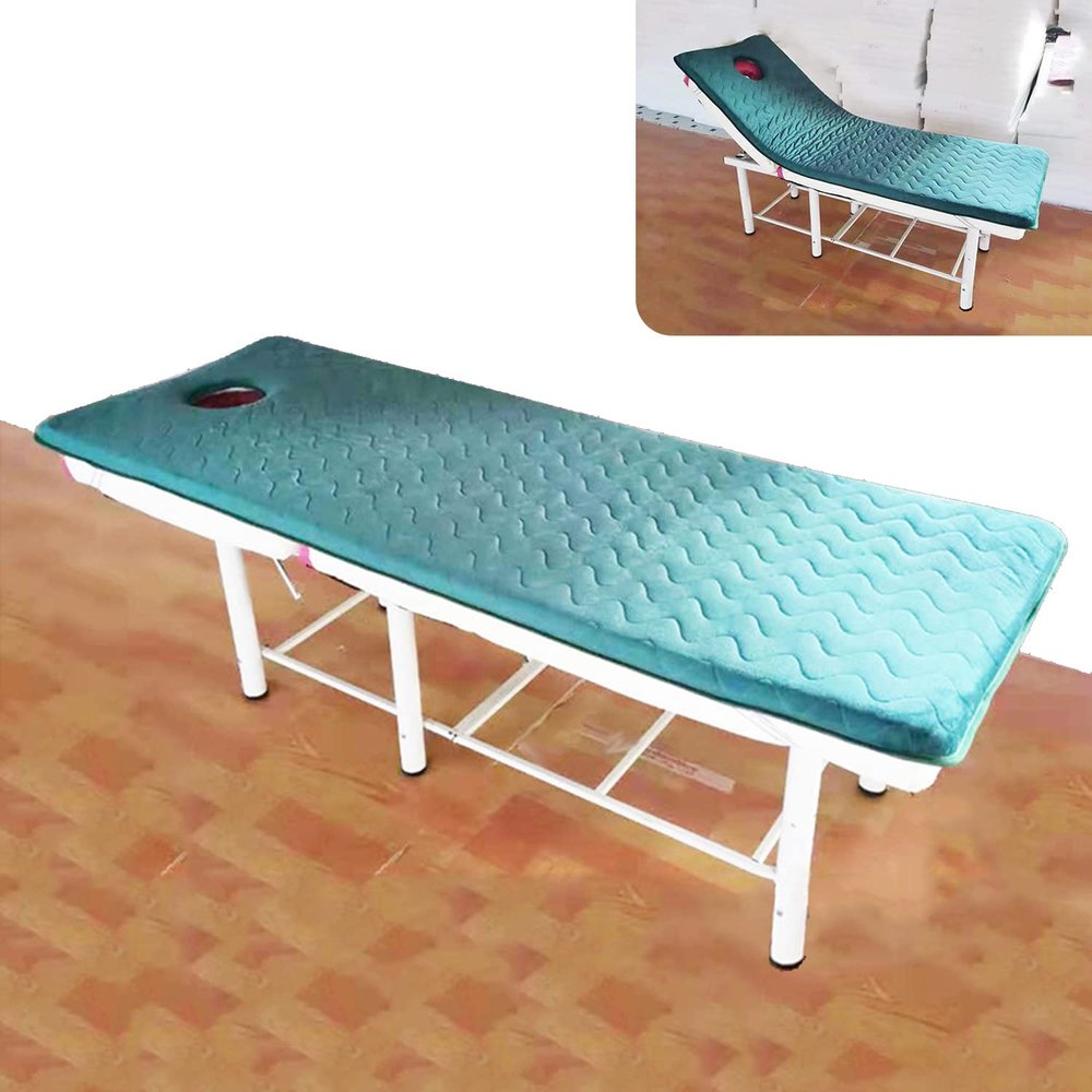 3cm/6cm Thickness Lash Bed Topper Memory Foam Mattress Topper for Massage Bed Facial Massage Table Bed Cover Mattress Pad with Breath Hole And Round/Trapezoidal Head,Green T,70x185cm 6cm