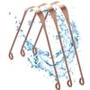 3 x Ayurveda tongue cleaner made of 100% copper, tongue scraper from India view 1