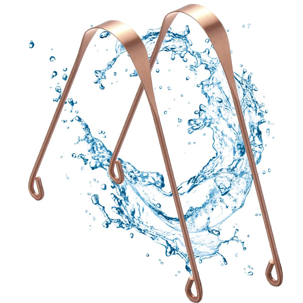 2 x Ayurveda tongue cleaner made of 100% copper - tongue scraper from India