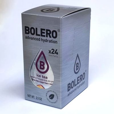 Bolero Drink 24 Sachets 3g Sticks Fruit Prepared Powder Soluble For Fresh Drink in Water Product, 72g Stevia Sweetened (Ice Tea Passion Fruit)